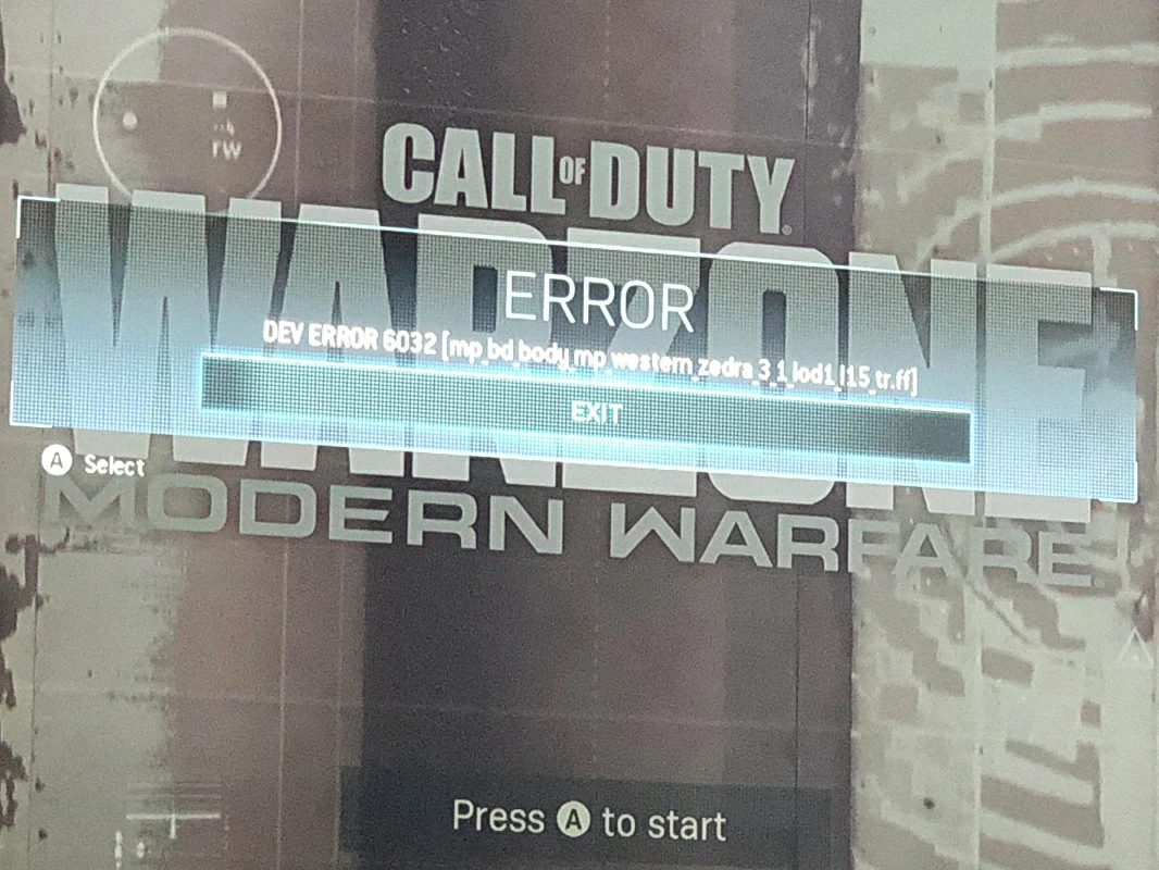 dev error 6032 CoD 1