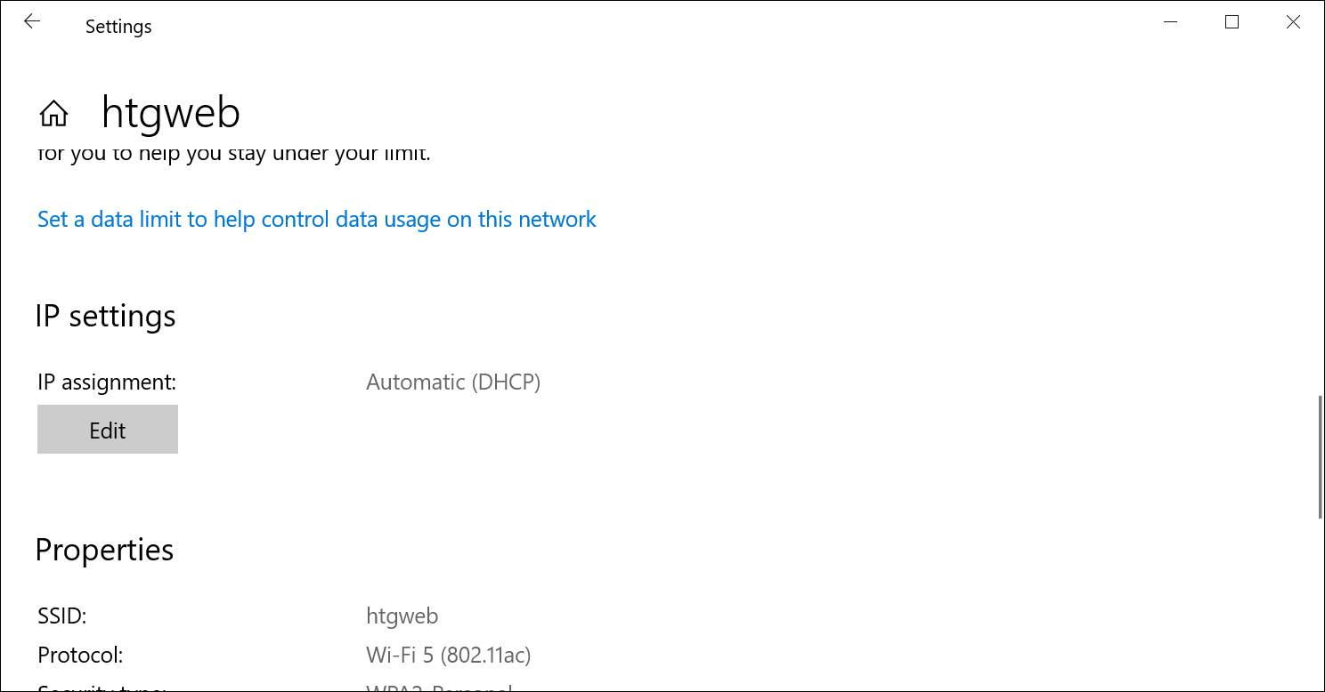 asignar dirección IP estática w10 3