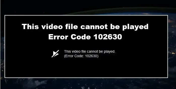 Cómo solucionar código de error 102630