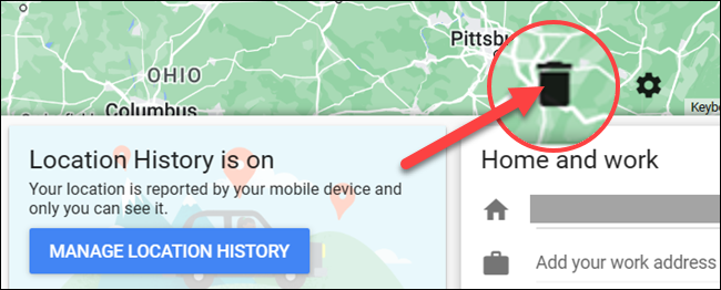 eliminar historial Maps web