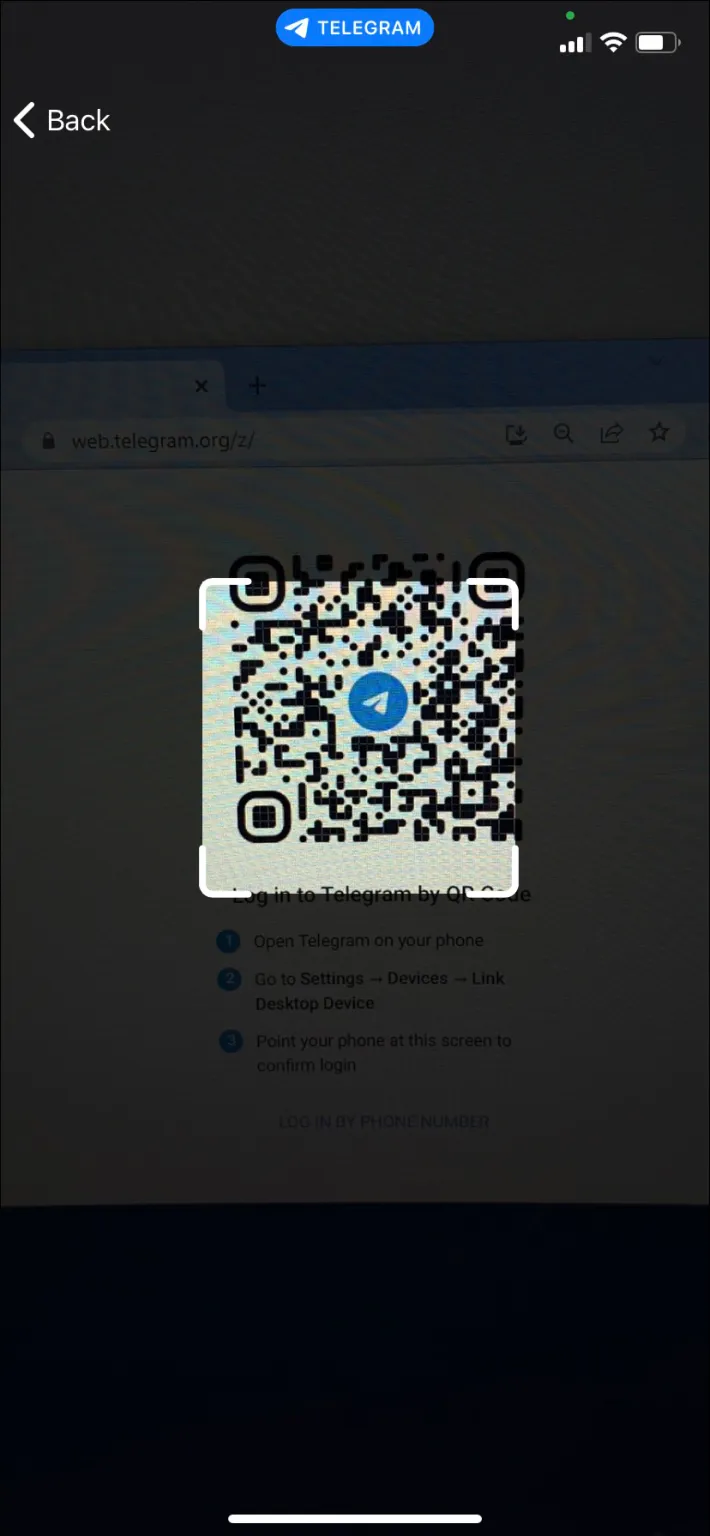 Escanear código QR.