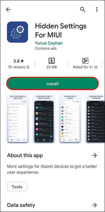 deshabilitar aplicaciones MIUI Configuración oculta