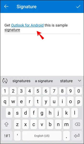 Eliminar firma de Outlook en Android.