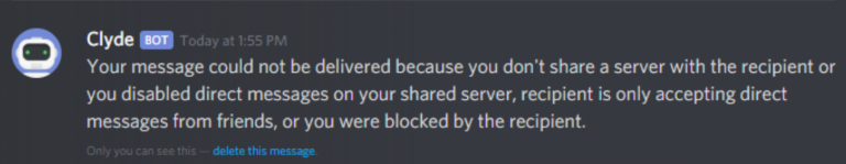 saber bloqueado Discord clyde