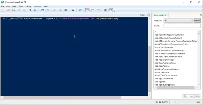 PowerShell ISE.