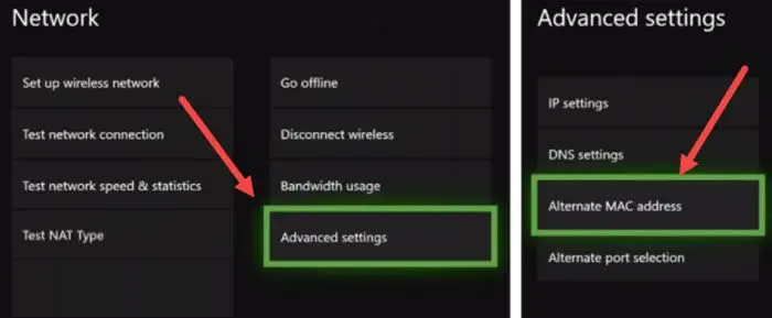 Xbox no funciona Ethernet MAC