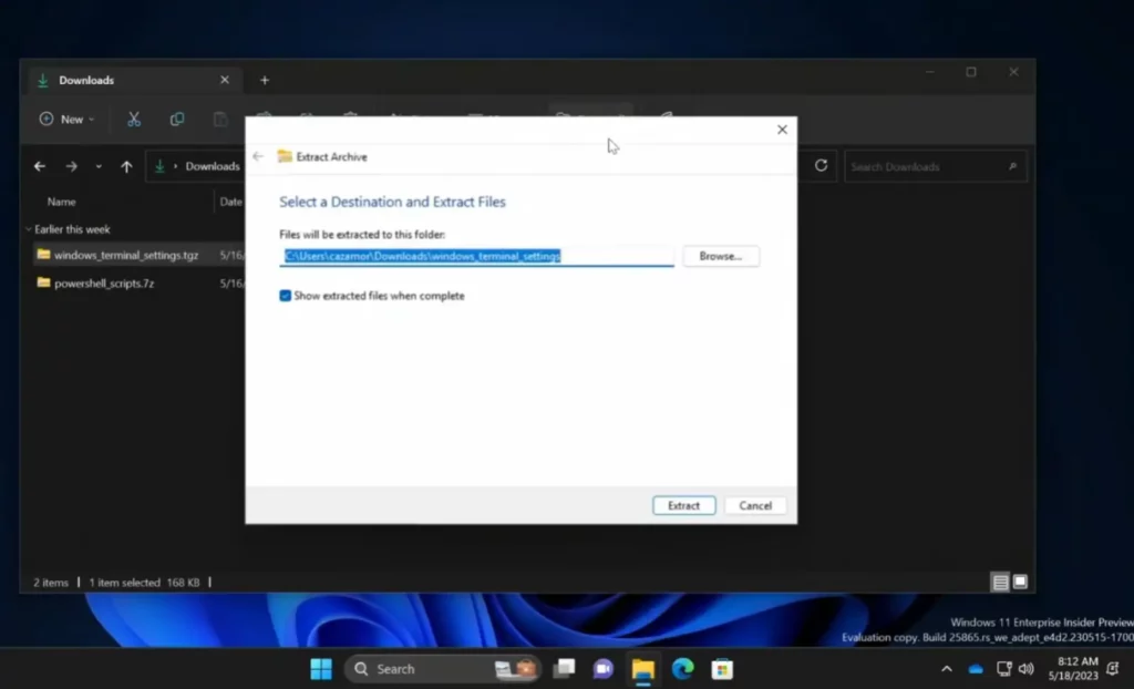 Windows 11 abrir RAR