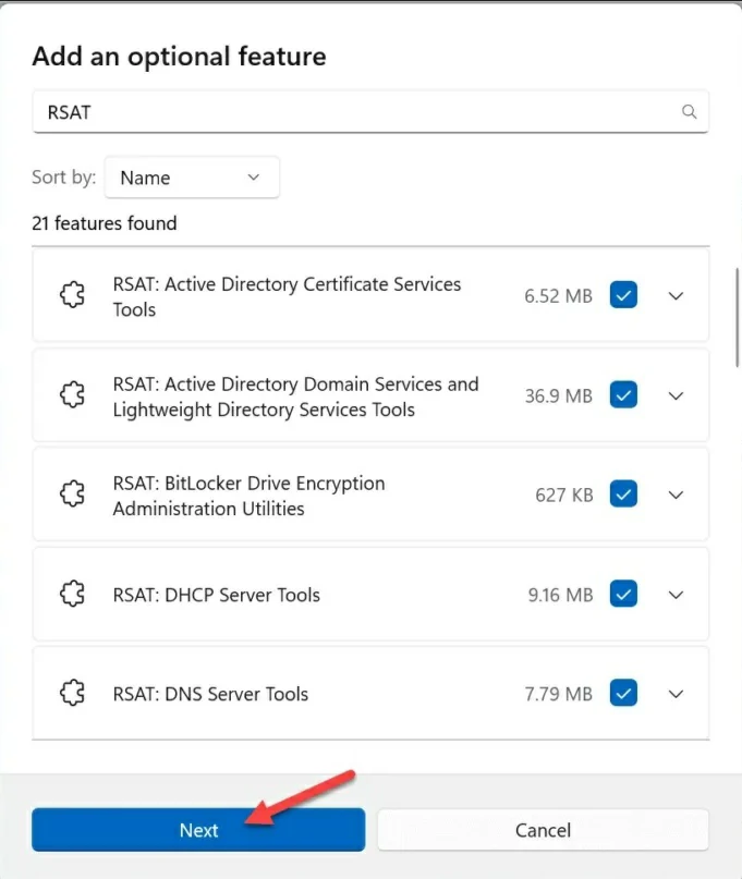 instalar RSAT Windows 11 configuración