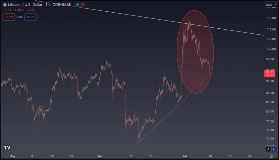 Precio Litecoin (LTC) 13 julio 2023