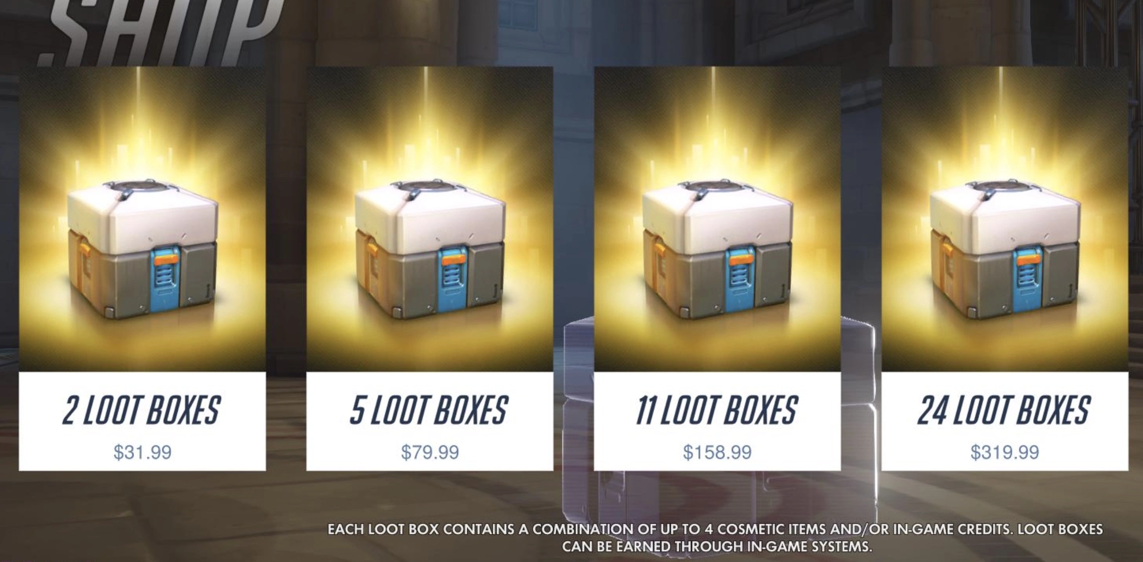 Las loot boxes estarán limitadas.