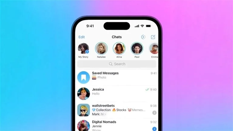Las historias llegan a Telegram.