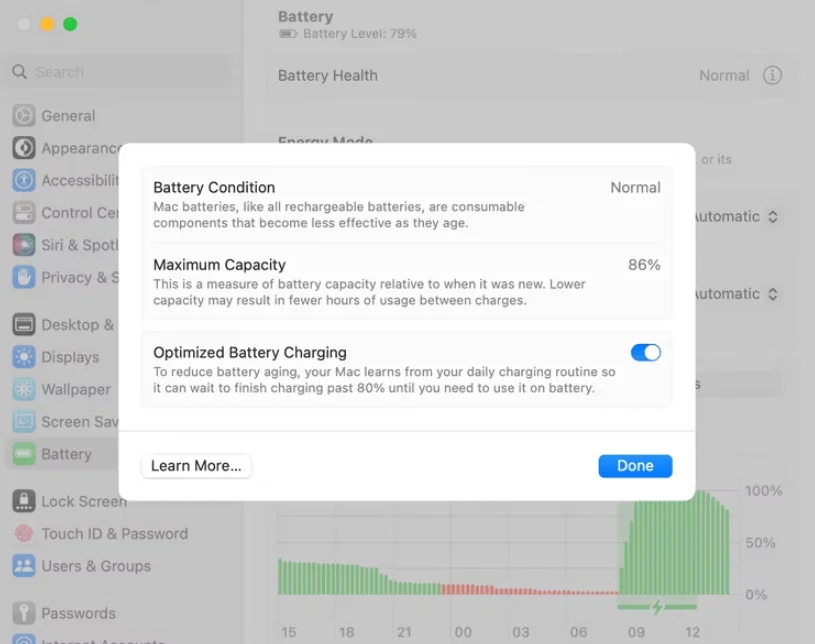 La batería de mi MacBook no se carga