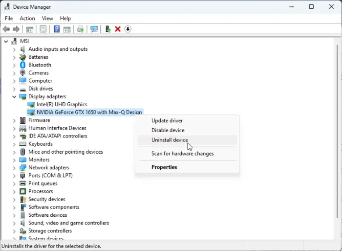 Desinstalar tarjeta PCI Express Externa para solucionar el error de instalación fallida con Intel