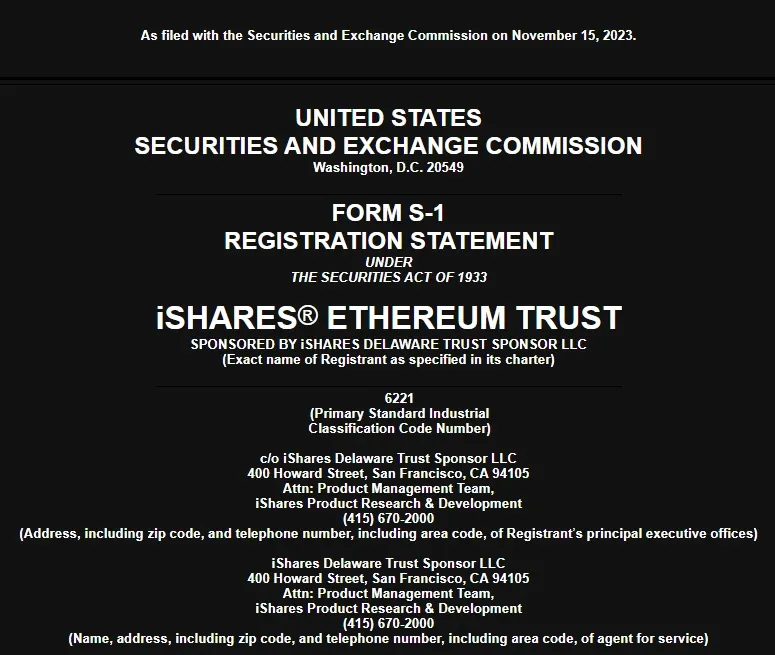 iShares Ethereum Trust etf blackrock