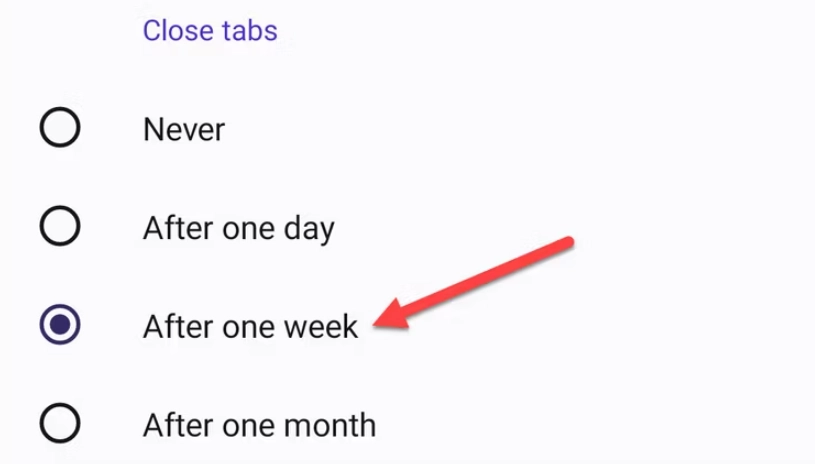 Cerrar pestañas automáticamente en Android