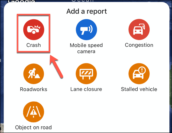 Reportar un accidente en Google Maps