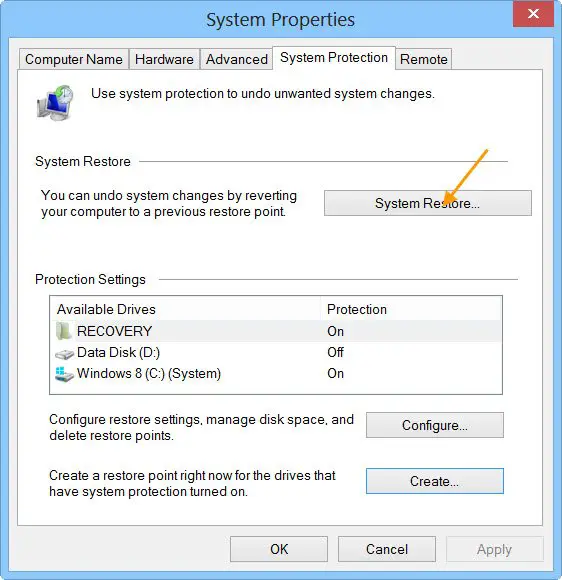 Restaurar el sistema permite solucionar el error 0x000003F1 de Realtek HD