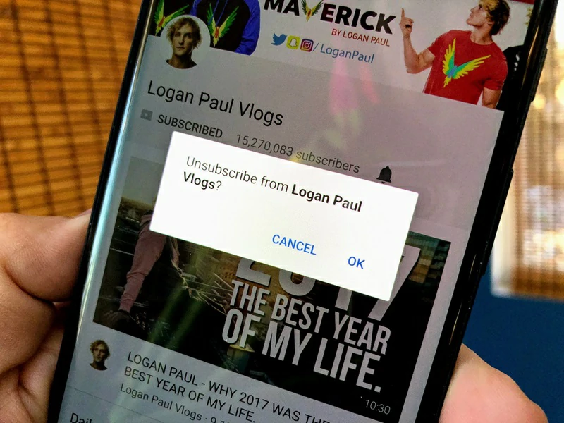 cancelar suscripción canales YouTube 1