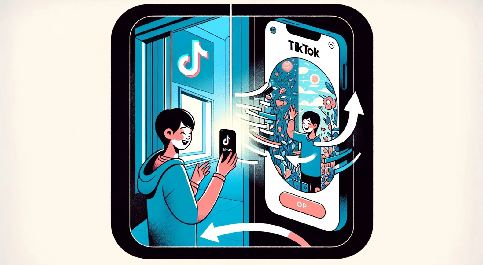 Ilustración de herramienta TikTok Cutout