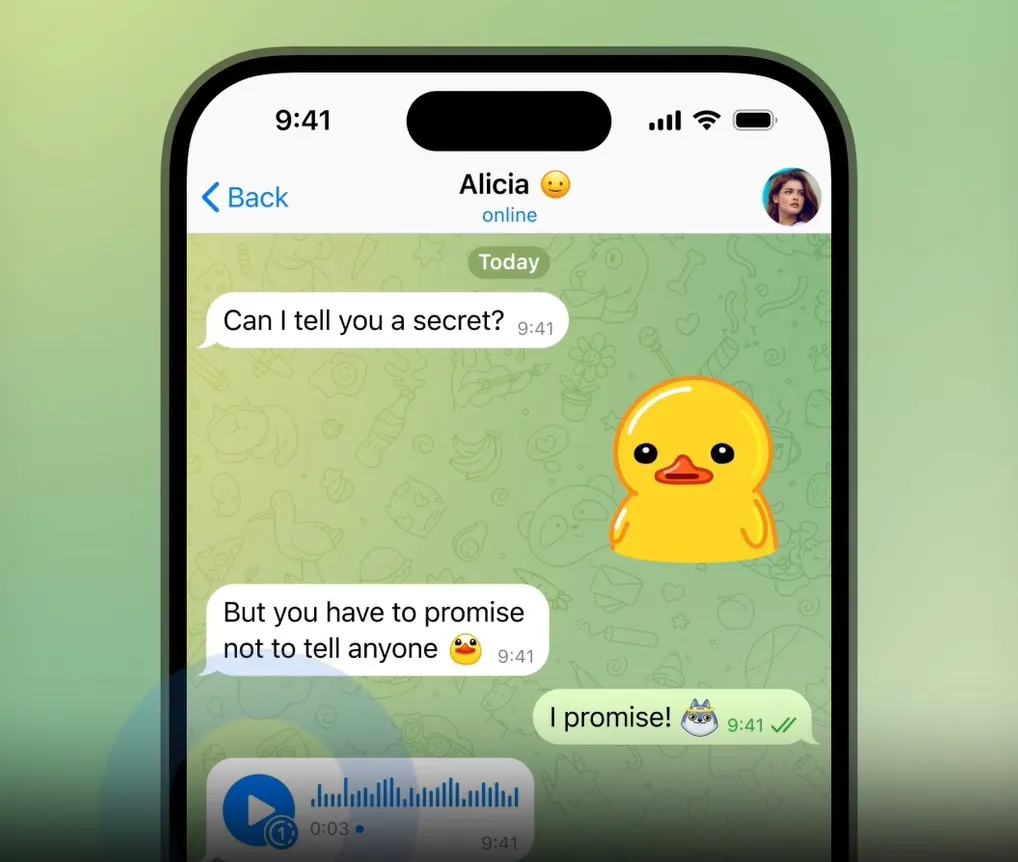 telegram audios vídeos una vez