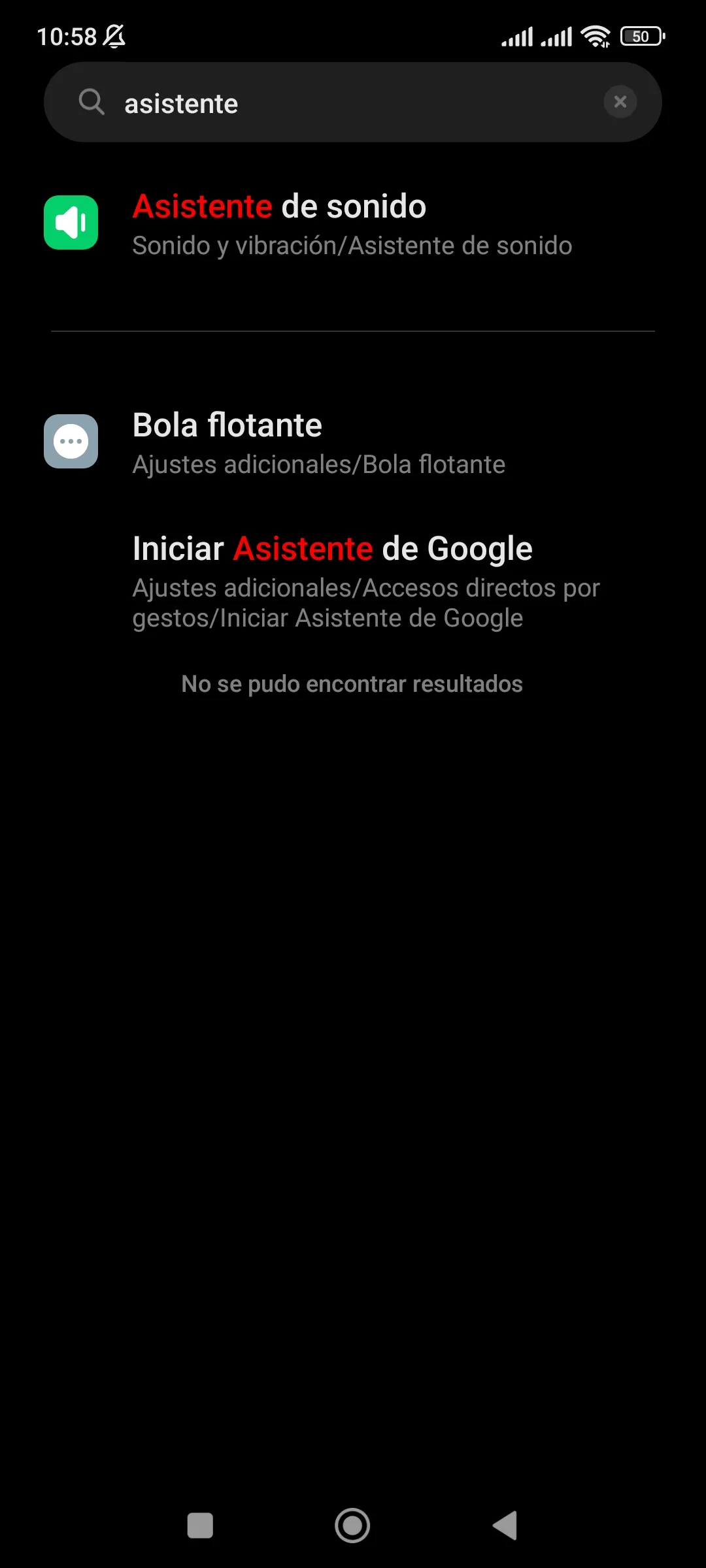 Iniciar asistente de Google Android