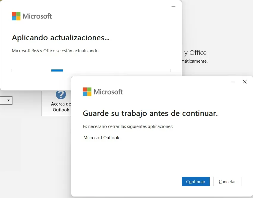 Cerrar todas las apps de Office