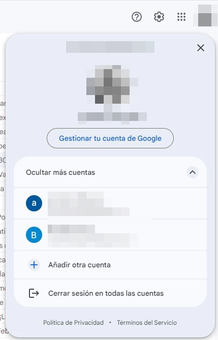 Iniciar sesión en varias cuentas de Gmail a la vez