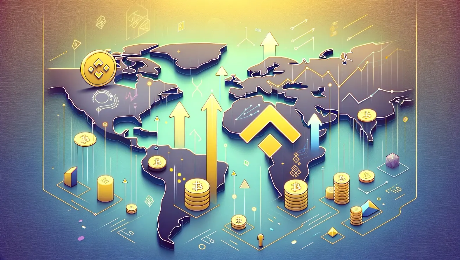 Ilustración con IA del uso de Binance Pay en Latinoamérica