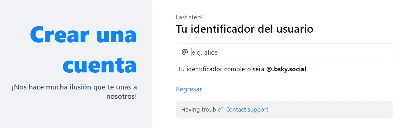 Añadir identificador Bluesky