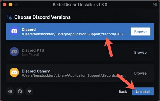 desinstalar BetterDiscord 3