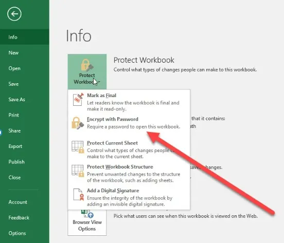 proteger archivo Excel contraseña