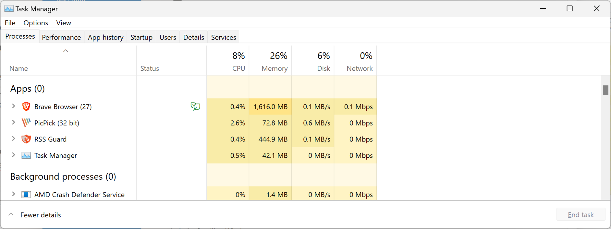 Iniciar el antiguo Administrador de tareas clásico de Windows 11