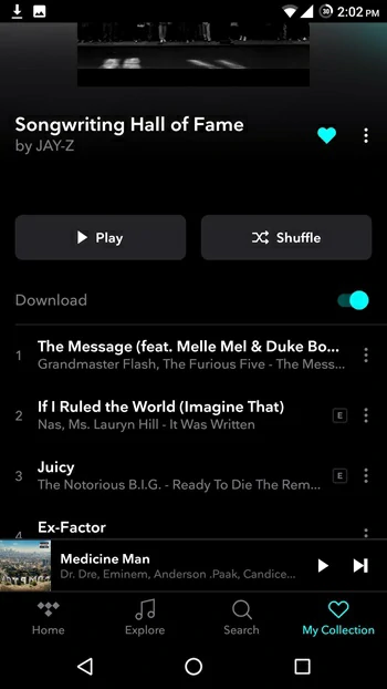 descargar canciones Tidal canción descargada