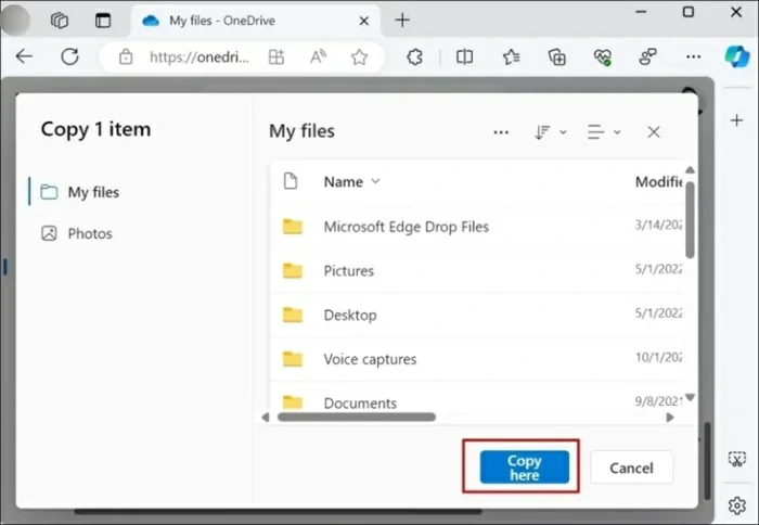 hacer copias documento Word OneDrive