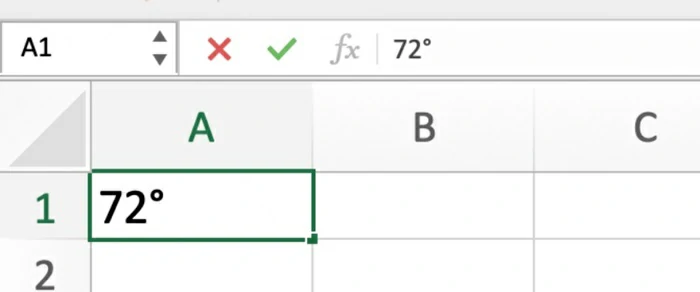 insertar símbolo Celsius Excel 2