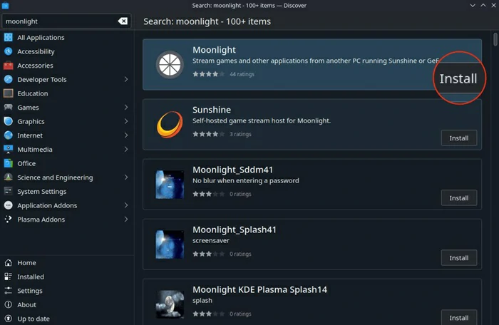 instalar Moonlight en Steam Deck 1,5