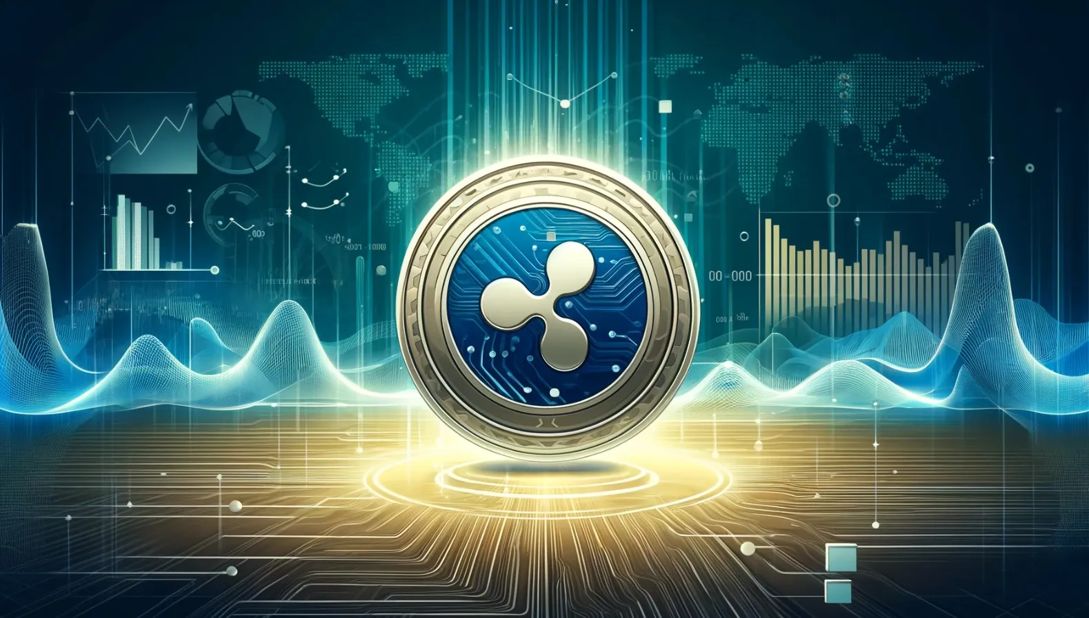 ilustración con IA: ripple (XRP) moneda estable