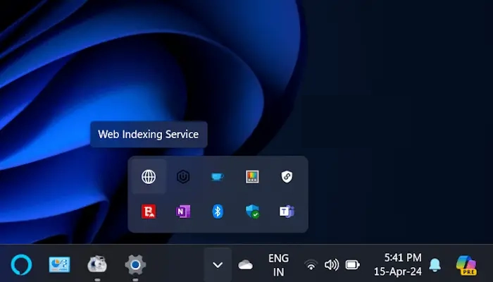 Desinstalar Web Indexing Service en Windows 11