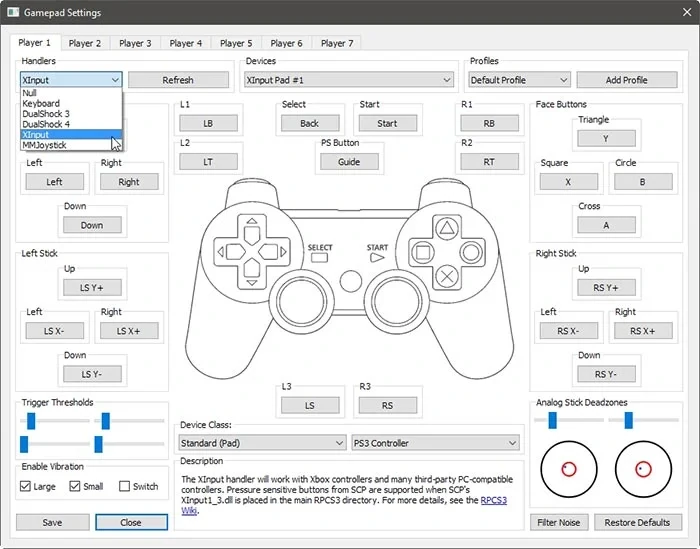 juegos PS3 RPCS3 Pads