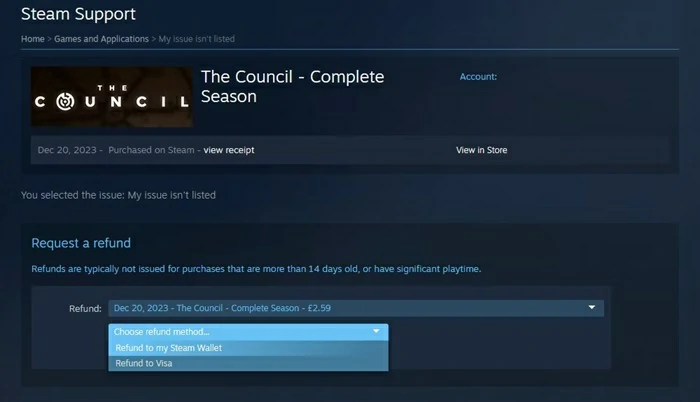 pedir reembolso juego Steam 4