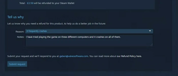 pedir reembolso juego Steam 5