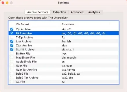 configurar the unarchiver