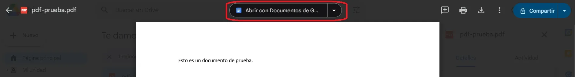 abrir pdf google drive con google documentos