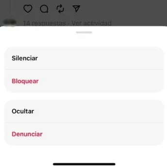 silenciar bloquear usuarios threads