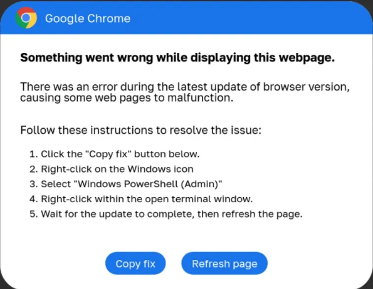 error chrome malware clickfix