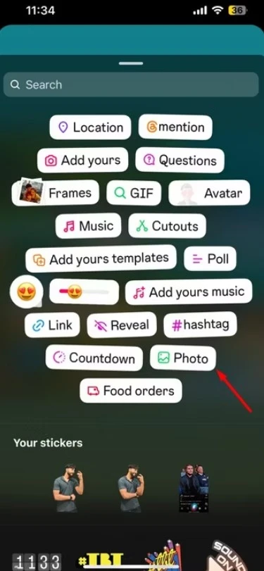 Usar Photo Sticker para agregar varias fotos a una historia