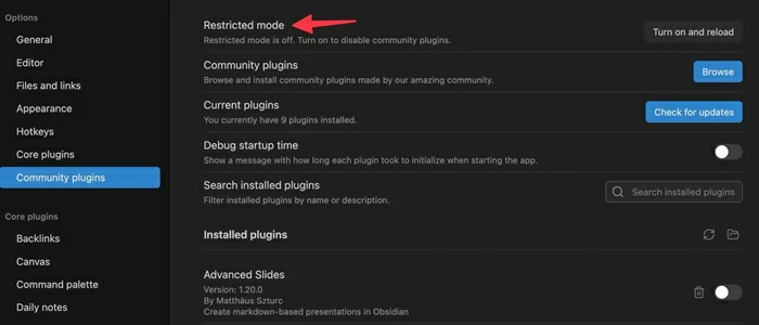 copias de seguridad en Obsidian 3