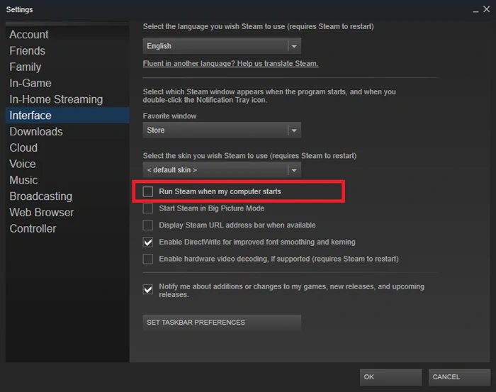 evitar que Steam se inicie con tu PC 2