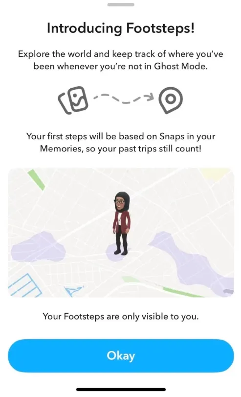 snapchat footsteps