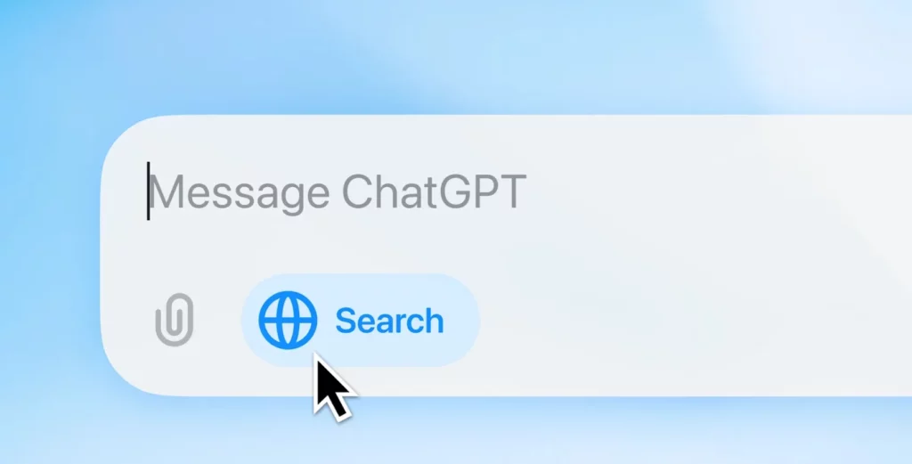 Acceso gratuito a ChatGPT Search y ChatGPT en WhatsApp con número de teléfono